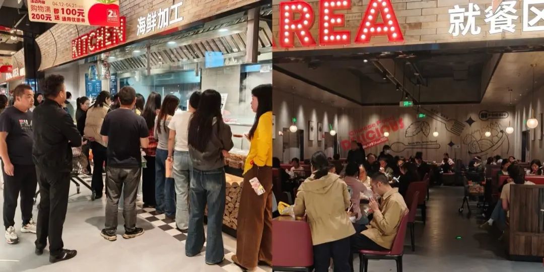 人们走过店铺招牌中度可信度描述已自动生成