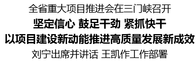 全省重大項目推進會在三門峽召開