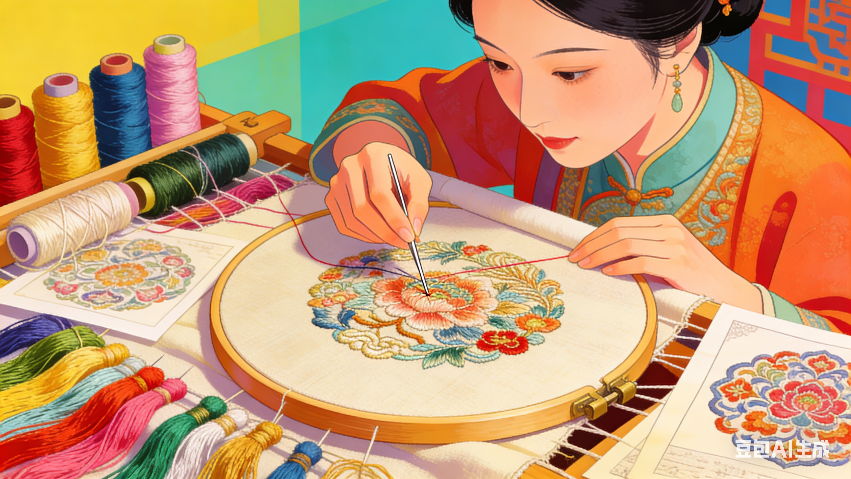 针丝婉转绣汴梁——汴绣—顶端新闻