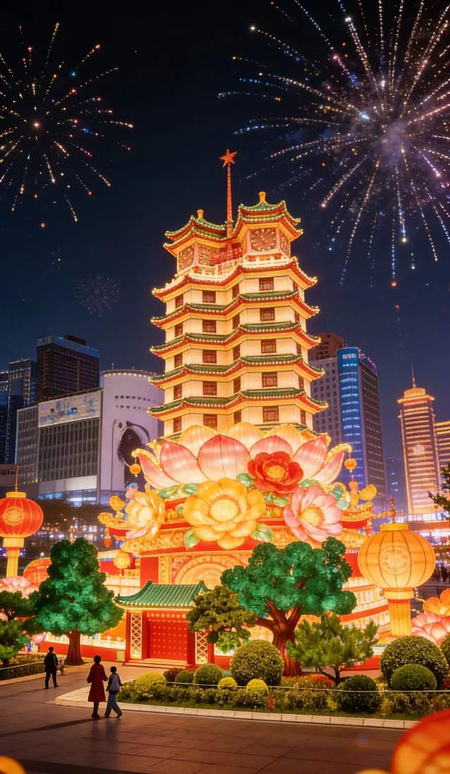 惊艳！河南地标集体“变身”元宵花灯