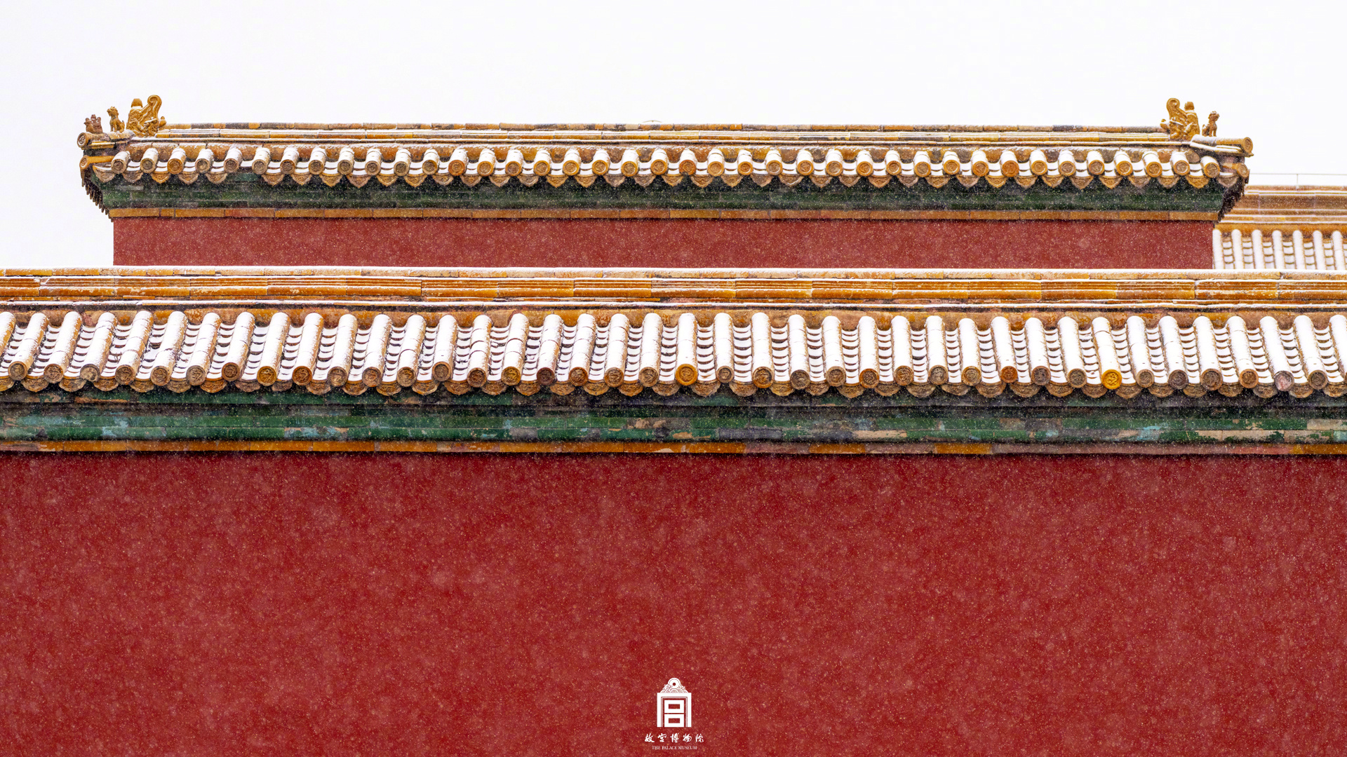 飛雪映朱墻，古城換銀裝。網友：終于等到了故宮初雪大片。