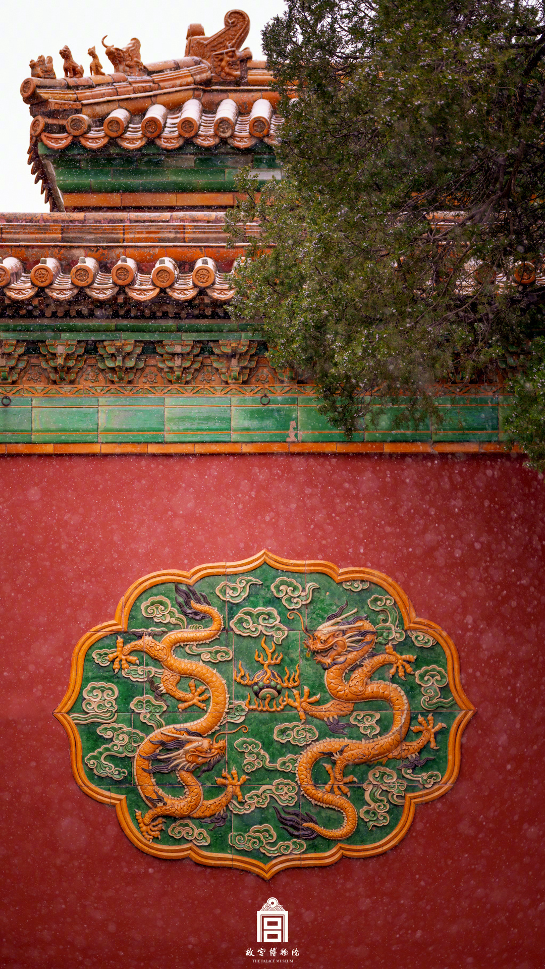 飛雪映朱墻，古城換銀裝。網友：終于等到了故宮初雪大片。